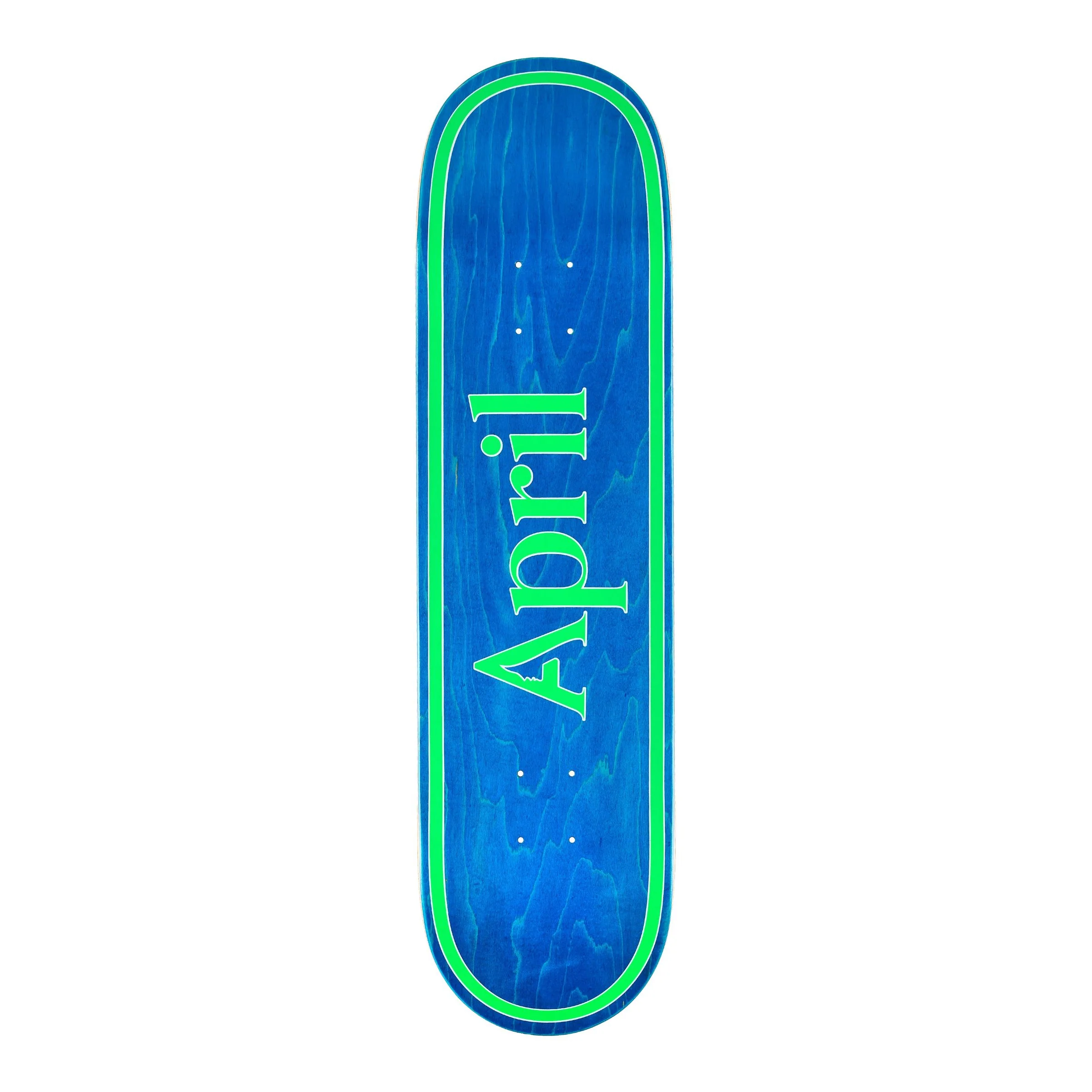 April Skateboard Complete OG Logo Blue/Green 8.5" x 32.2" - Image 2