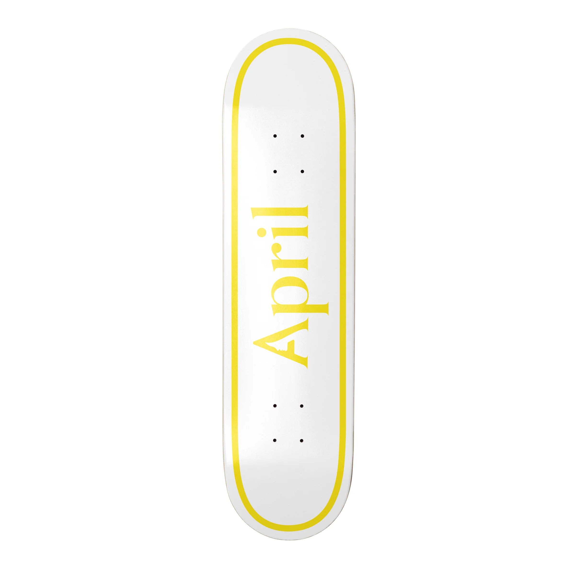 April Skateboard Complete OG Logo Twin Yellow/White 8.25" x 31.93" - Image 2