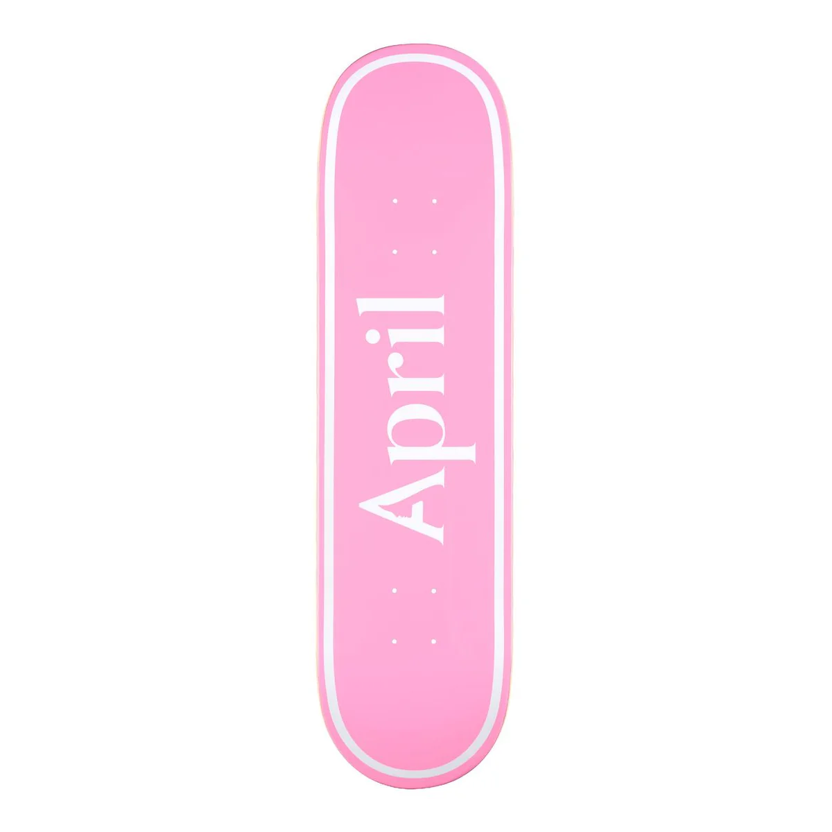 April Skateboard Deck Mini Og Logo White/Pink 7.37" x 29"