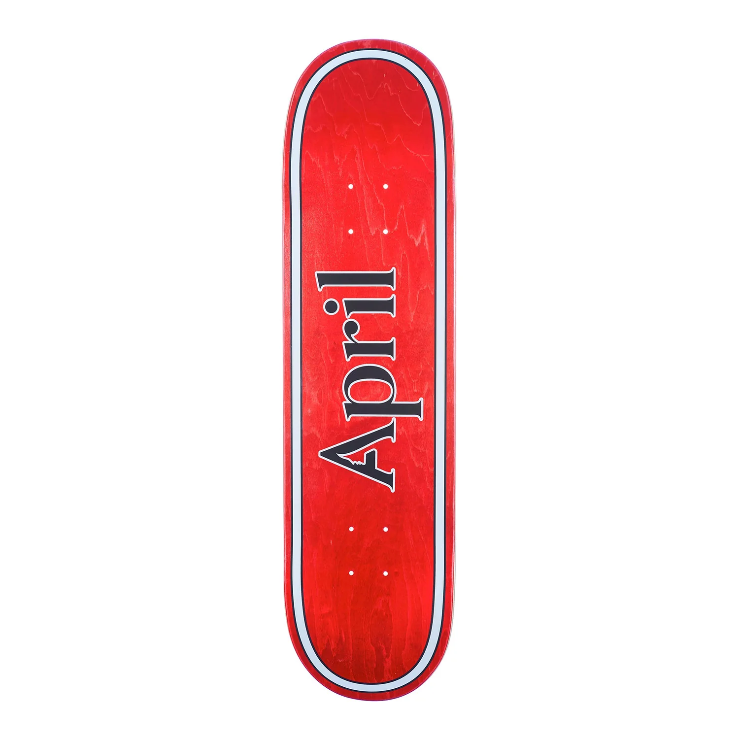 April Skateboard Deck OG Logo Red/Black 8.5" x 32.2"