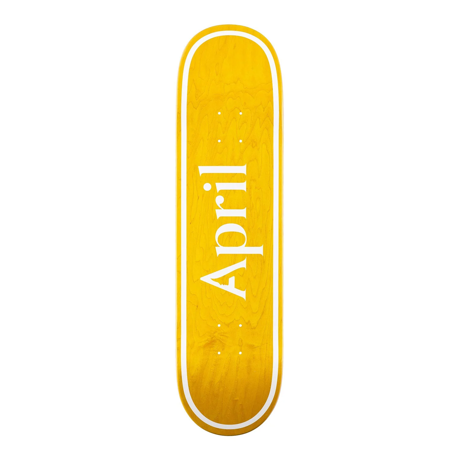 April Skateboard Deck Og Logo Yellow 8.5" x 32.2"