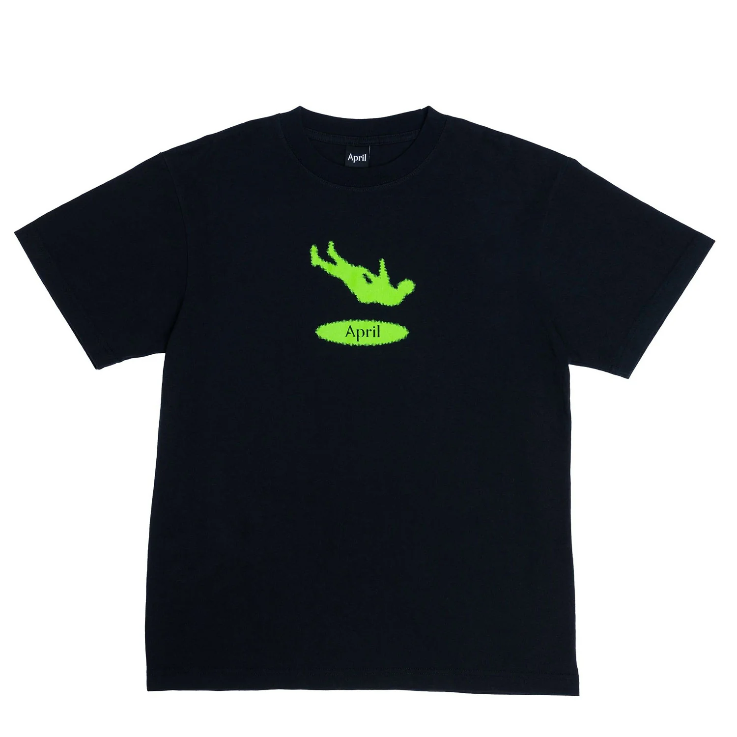 April Skateboard T-Shirt Man Down Black