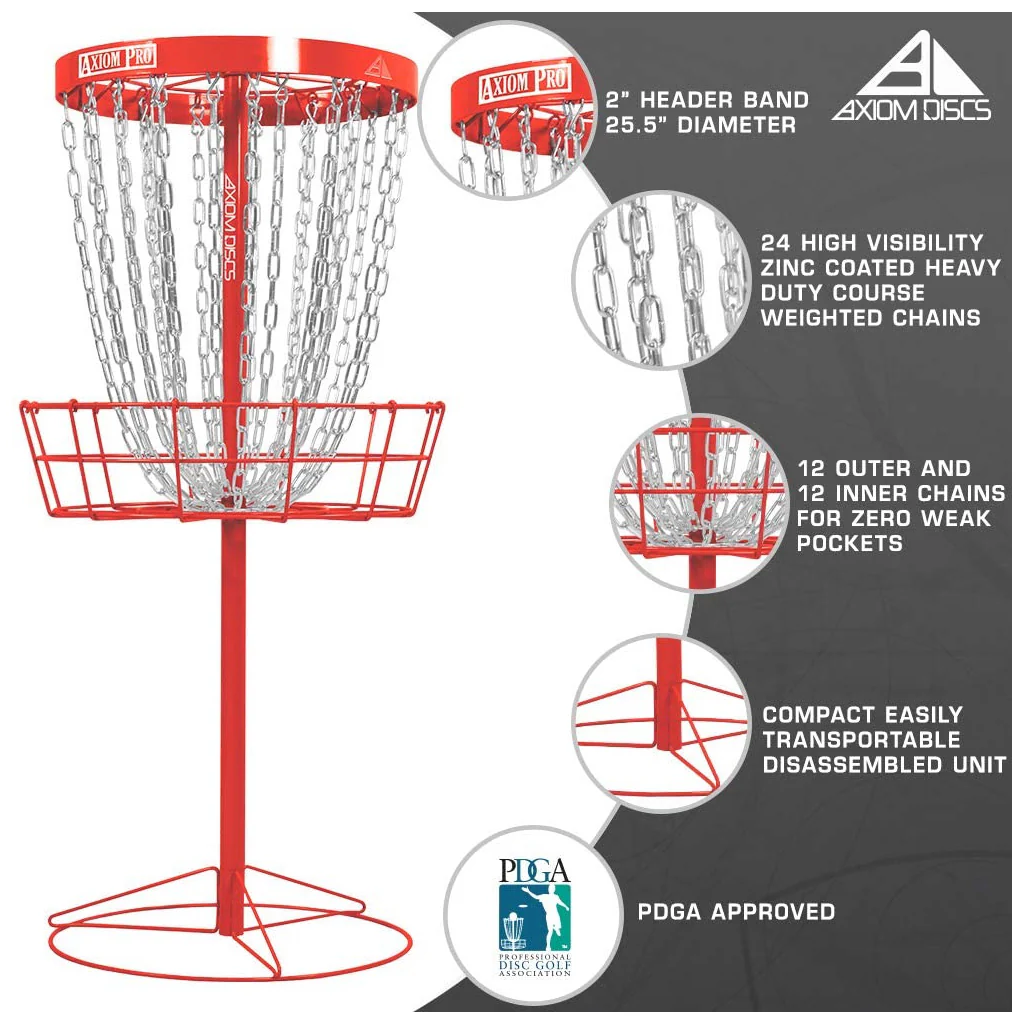 Axiom Disc Golf Basket Pro Catcher Target Red - Image 3