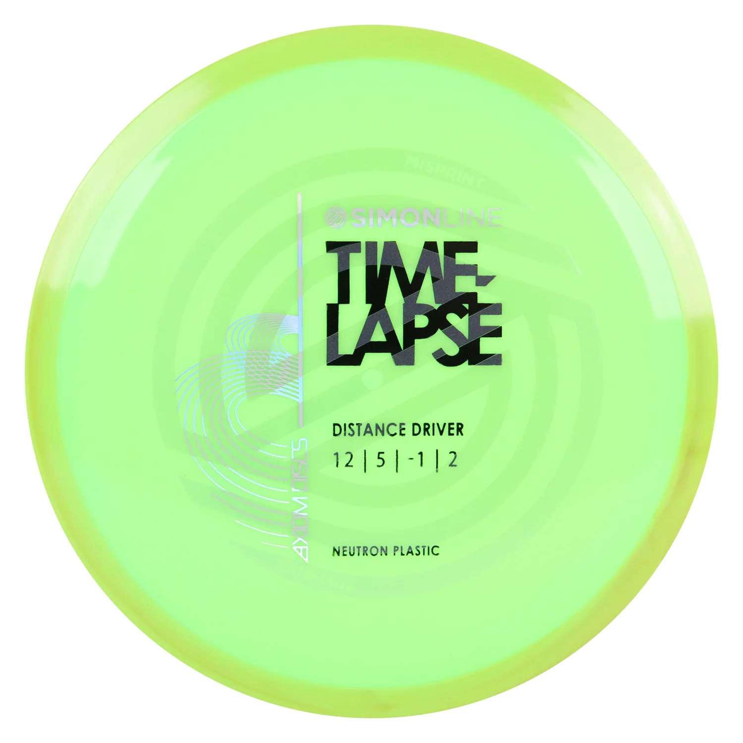 Axiom Disc Golf Simon Line Neutron Time-Lapse Retooled Misprint Distance Driver 12/5/-1/2 - Image 7
