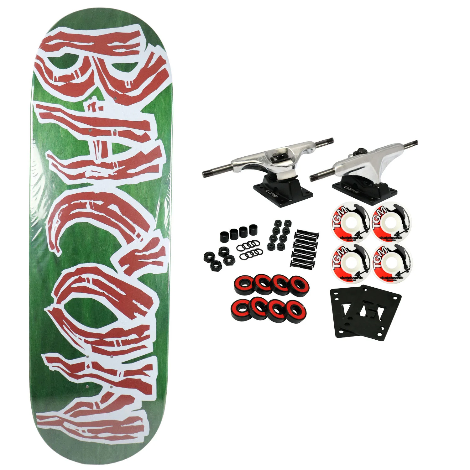 Bacon Skateboard Complete Logo Veneer Green 8.75" x 32.63"