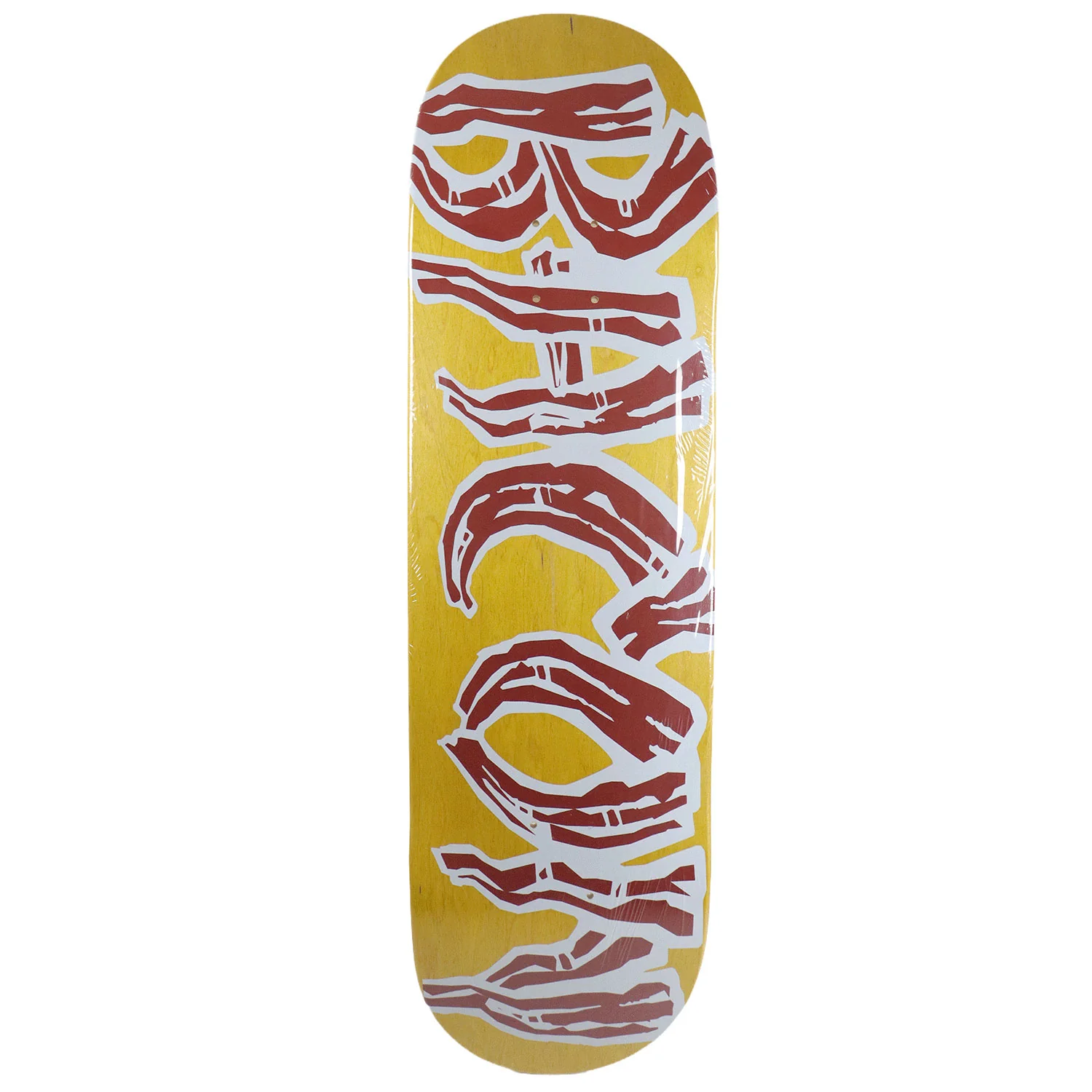 Bacon Skateboard Deck Logo Veneer Yellow 8.75" x 32.63"