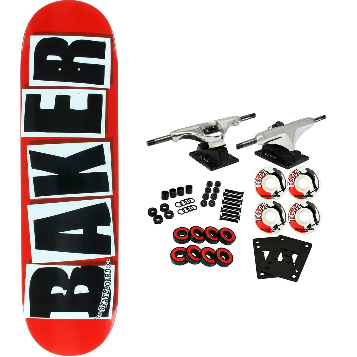 Baker Complete Brand Logo Red/Black 8.3875"