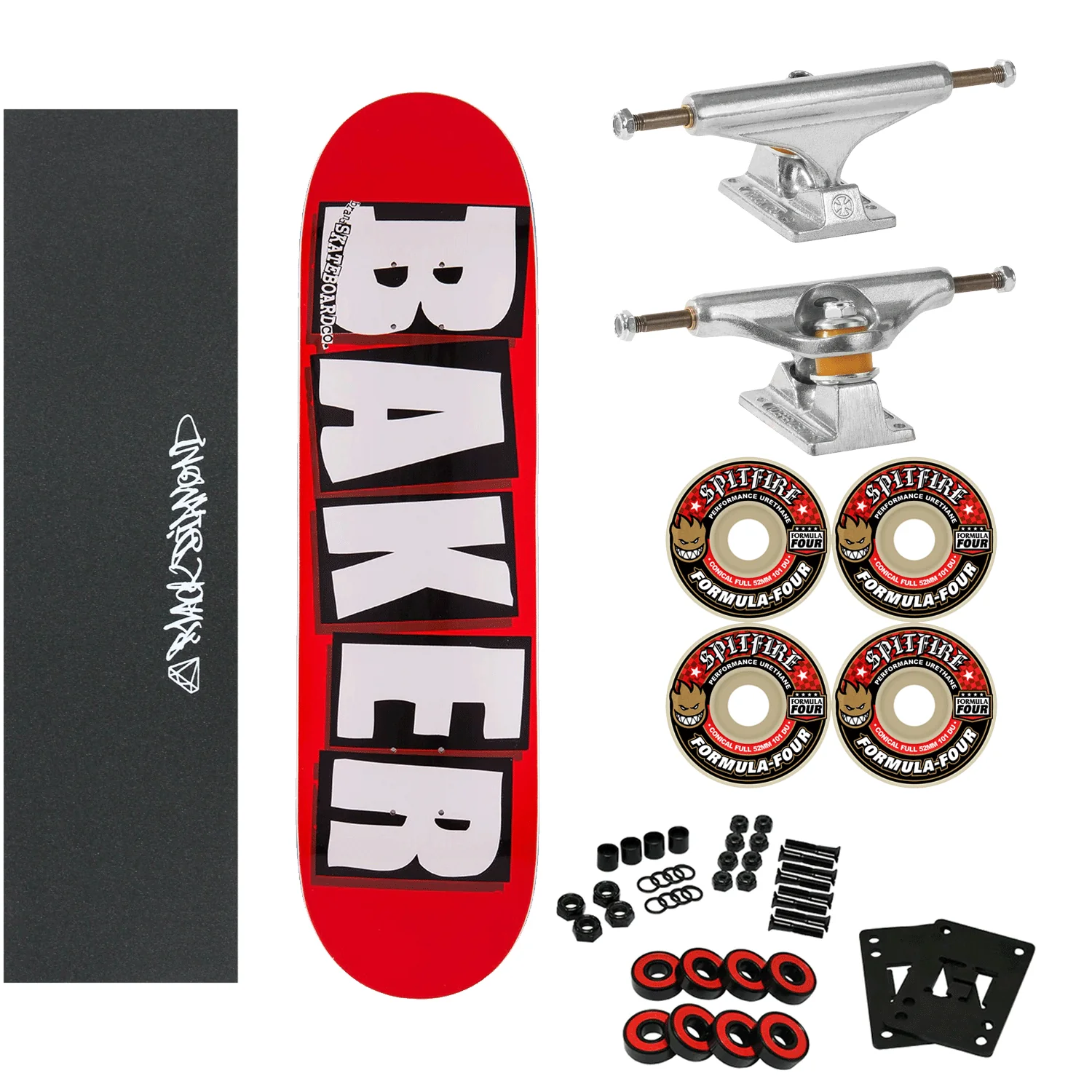Baker Complete Brand Logo White 8.125" Independent/Spitfire Premium