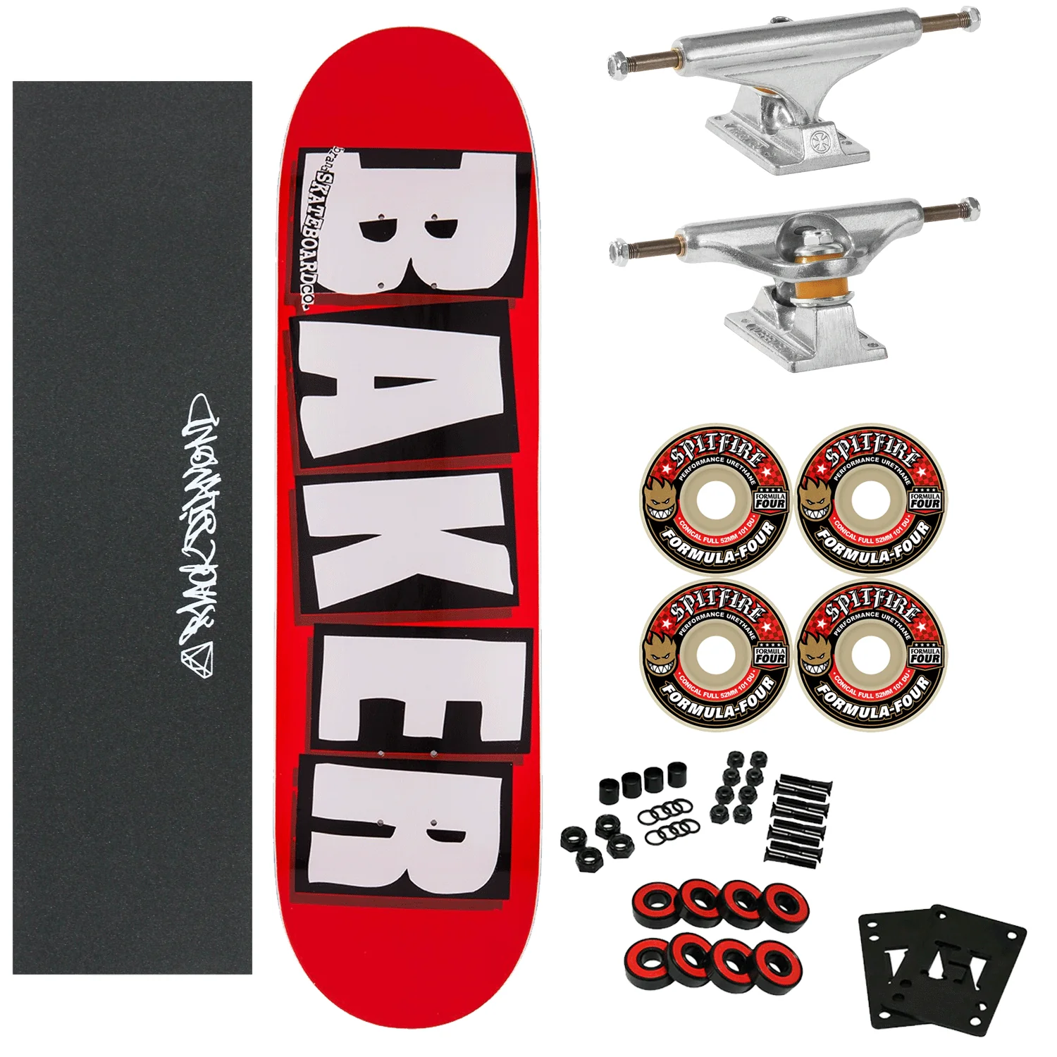 Baker Complete Brand Logo White 8.25" W/ Independent & Spitfire