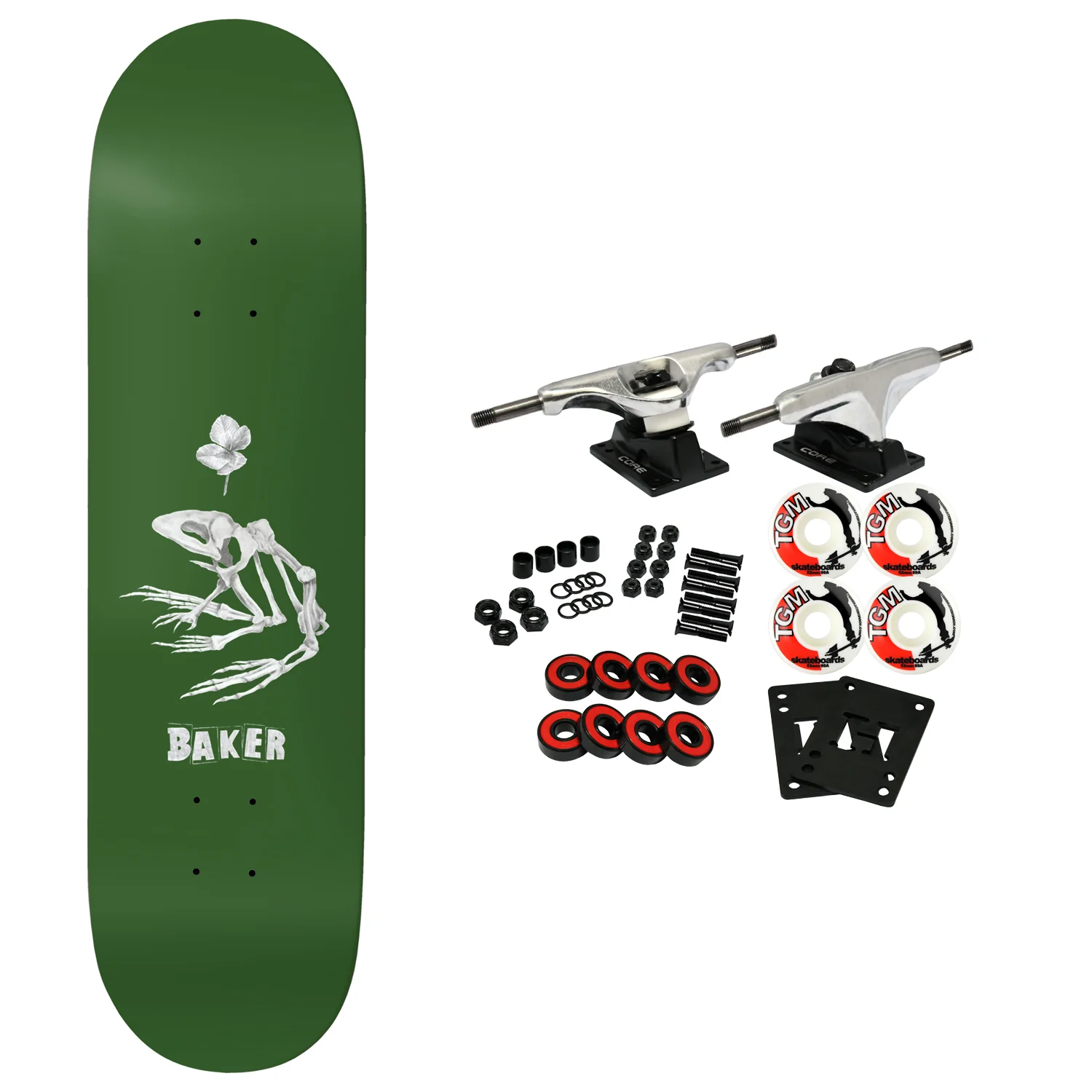 Baker Skateboard Complete Casper Brooker Swamped B2 Green 8.38" x 32"