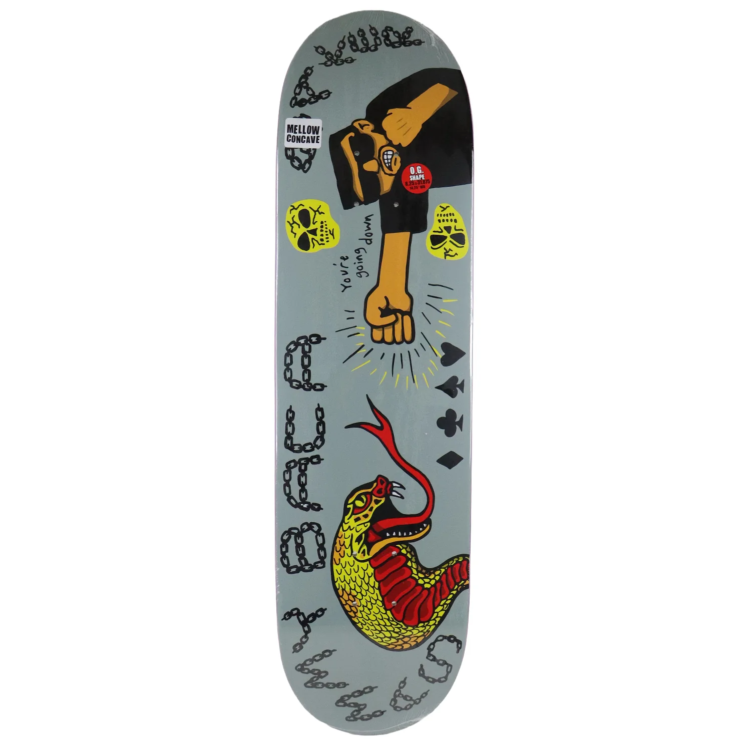 Baker Skateboard Complete Sammy Baca Going Down Grey 8.25" x 31.875" - Image 2