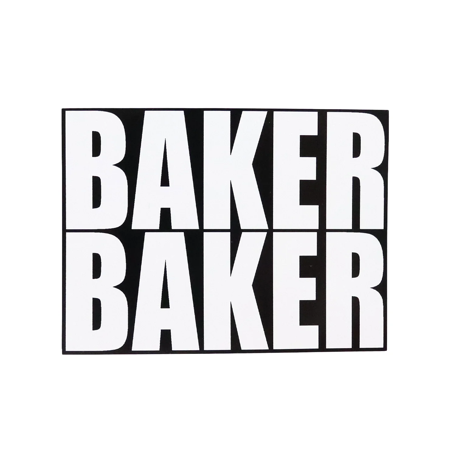 Baker Skateboard Sticker Baker Baker Black 4.5" x 3.5"
