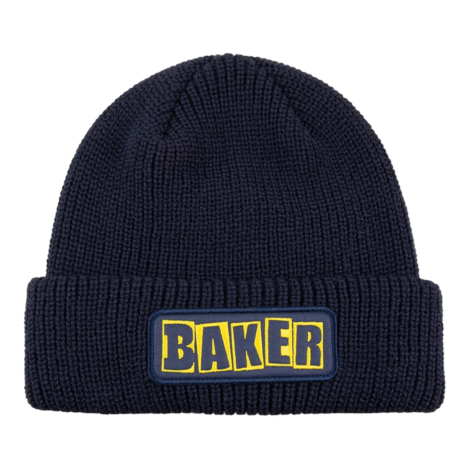 Baker Skateboards Beanie Brand Logo Navy/Yellow