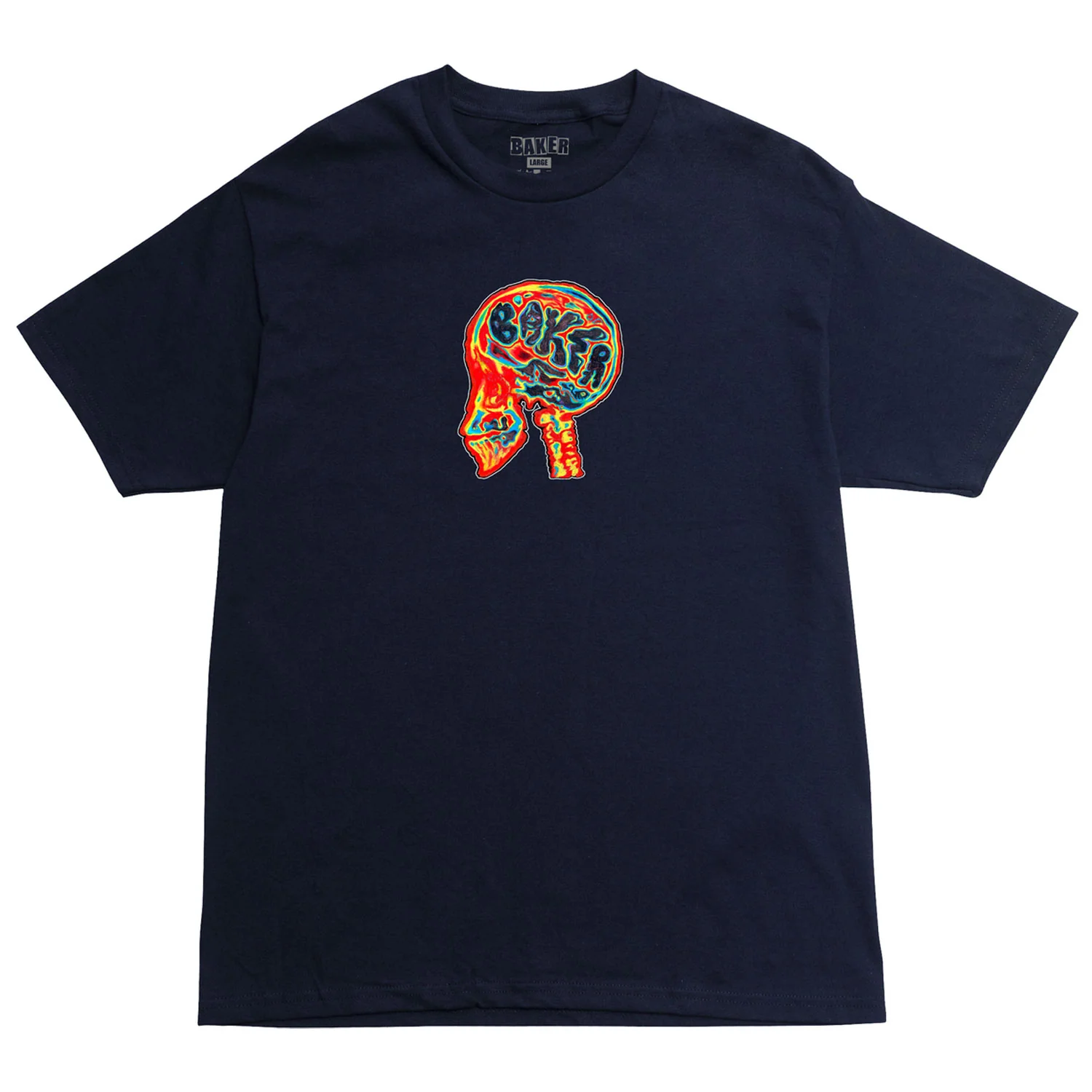 Baker Skateboards Shirt Brain Donor Navy