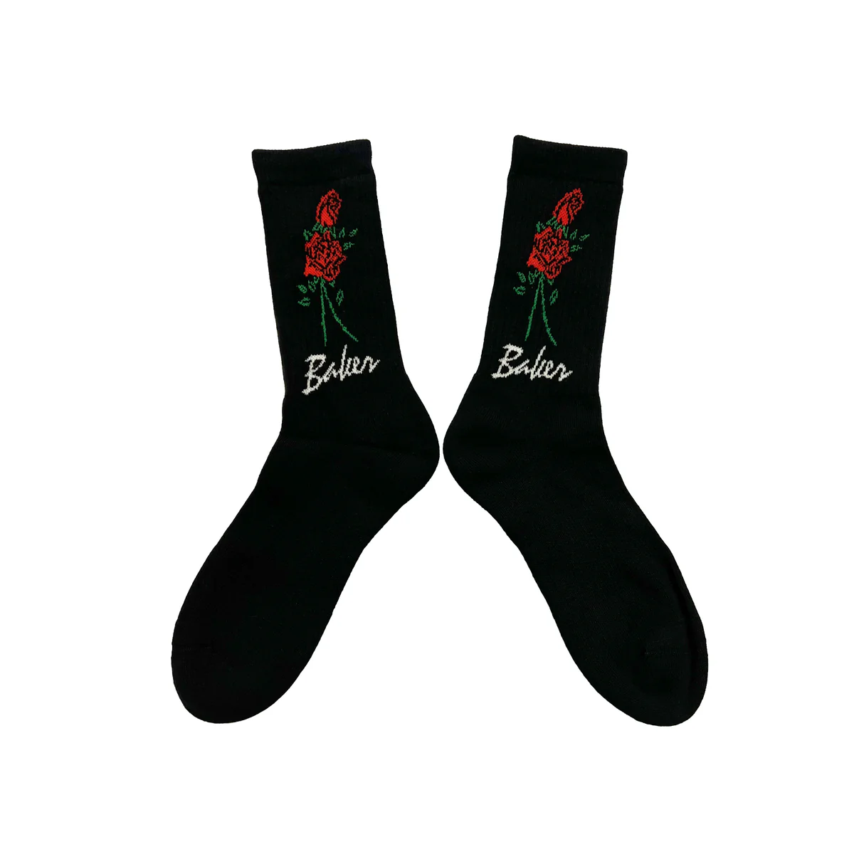 Baker Skateboards Socks Roses Black