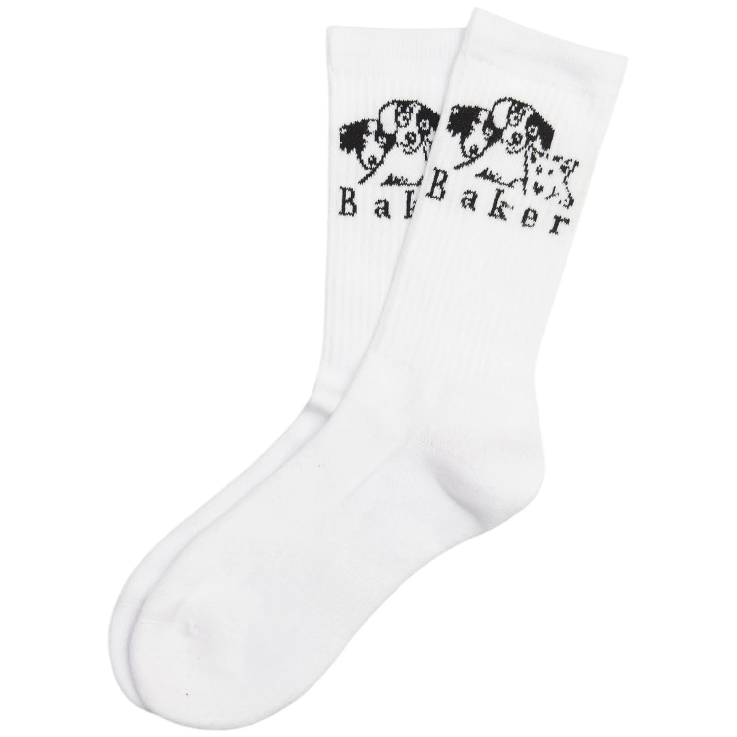 Baker Skateboards Socks Where My Dogs At White