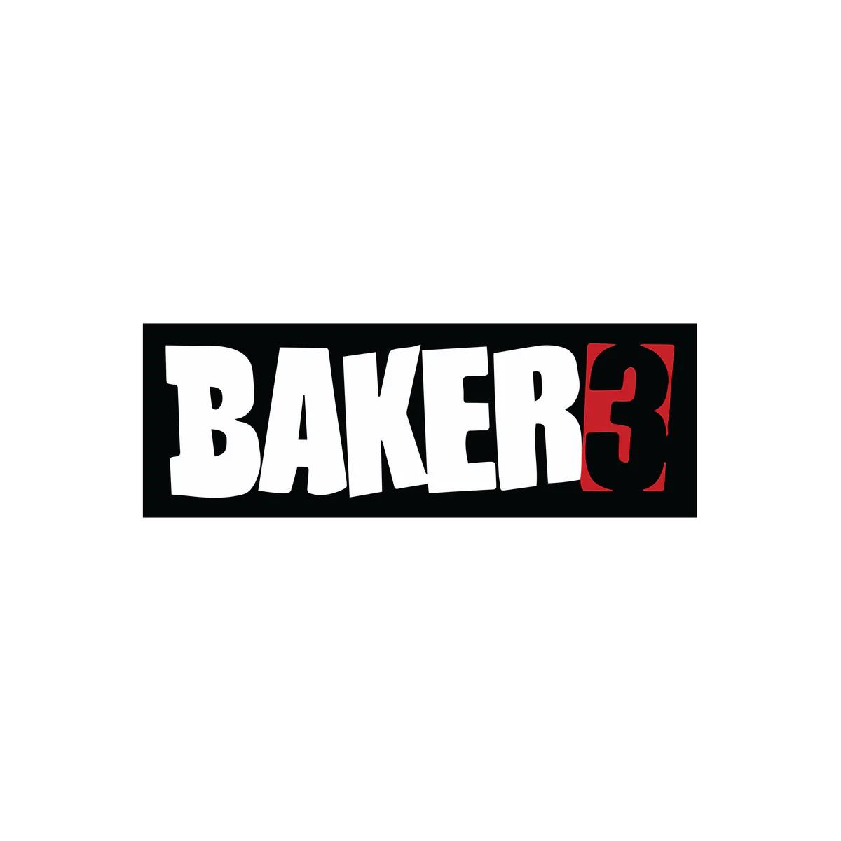 Baker Skateboards Sticker Baker 3 Black