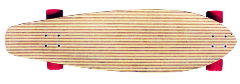 BAMBOO LONGBOARD Kicktail Cruiser Skateboard with 71MM WHEELS + ABEC 7 BEARINGS
