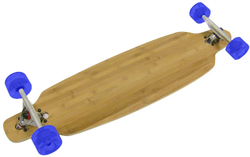 Bamboo top/bottom Drop Through Longboard Complete - Black Grip