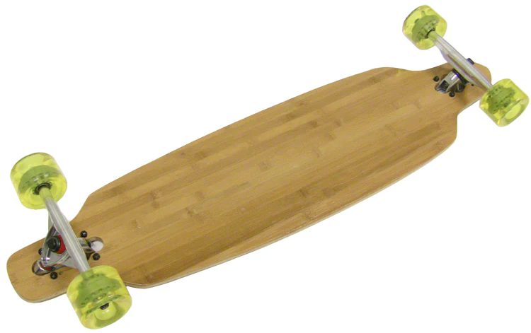 Bamboo top/bottom Drop Through Longboard Complete - Clear Grip