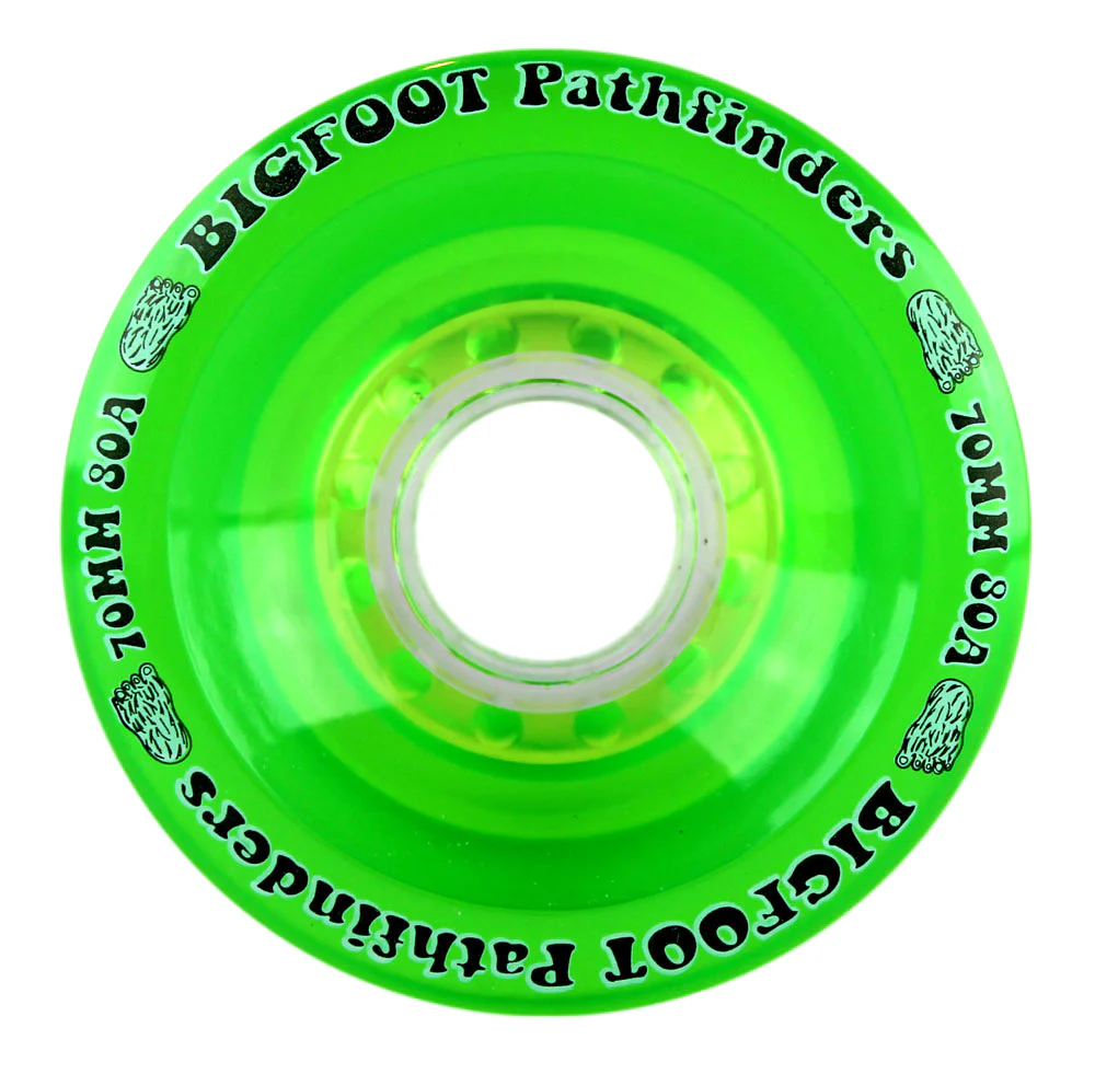 Bigfoot Longboard Wheels - 70mm 80a Pathfinders Green - Image 2