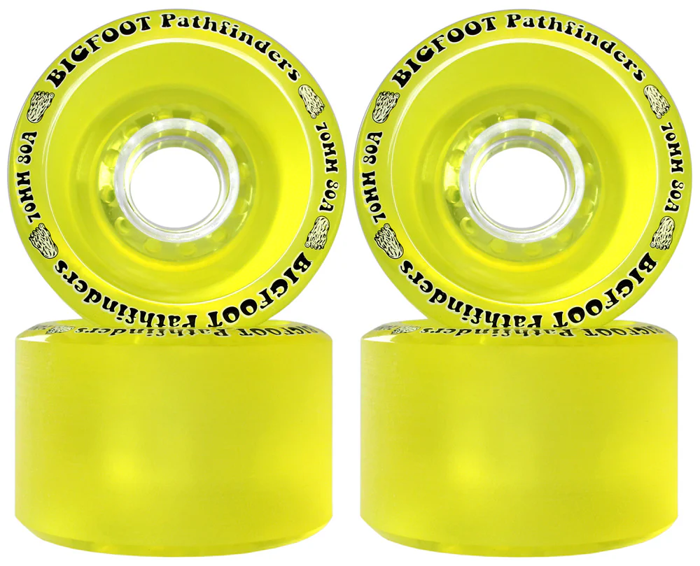 Bigfoot Longboard Wheels - 70mm 80a Pathfinders Yellow