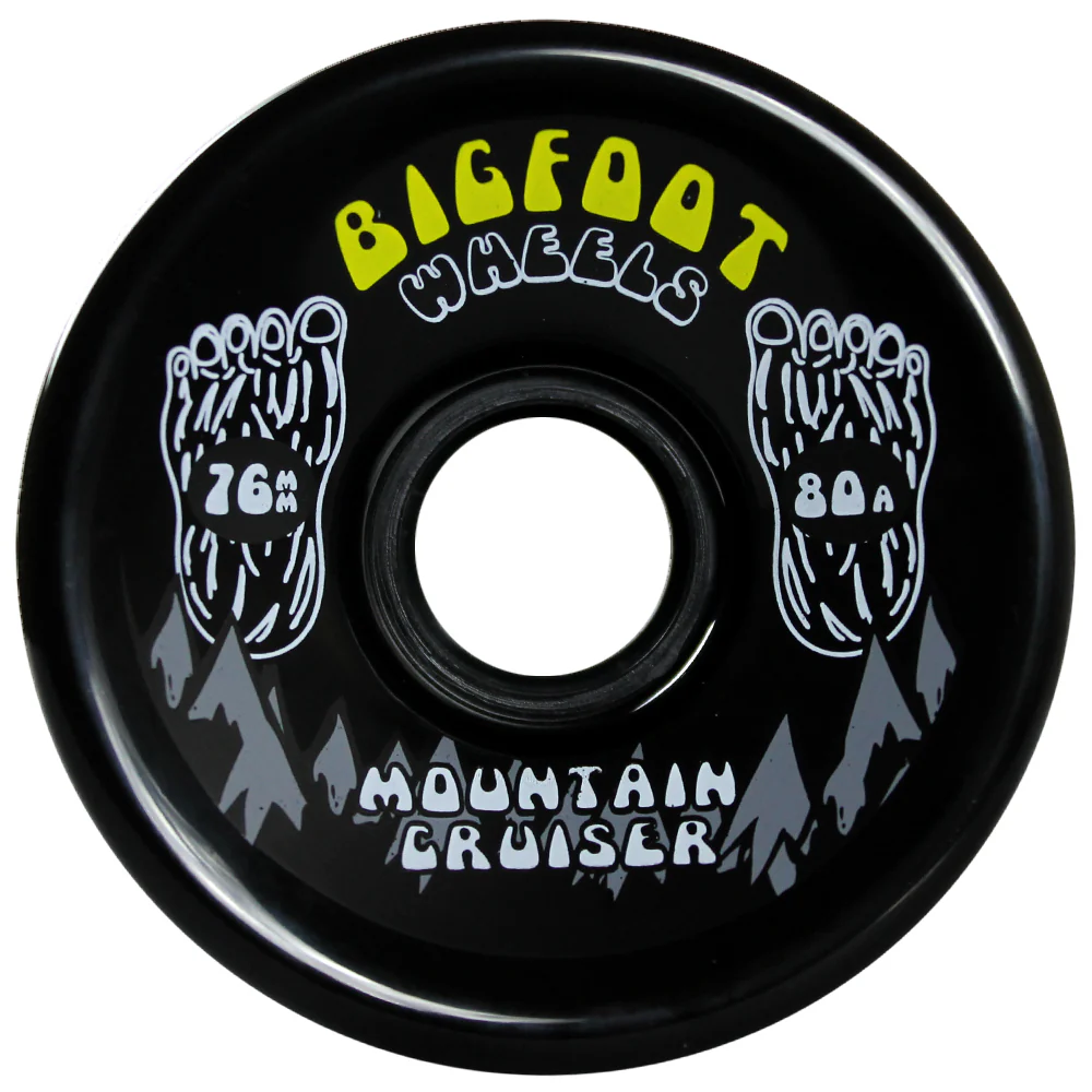 Bigfoot Longboard Wheels - 76mm Mountain Cruiser Black - Image 2