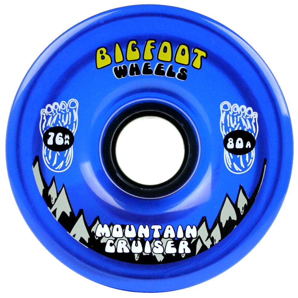 Bigfoot Longboard Wheels - 76mm Mountain Cruiser Translucent Blue - Image 2