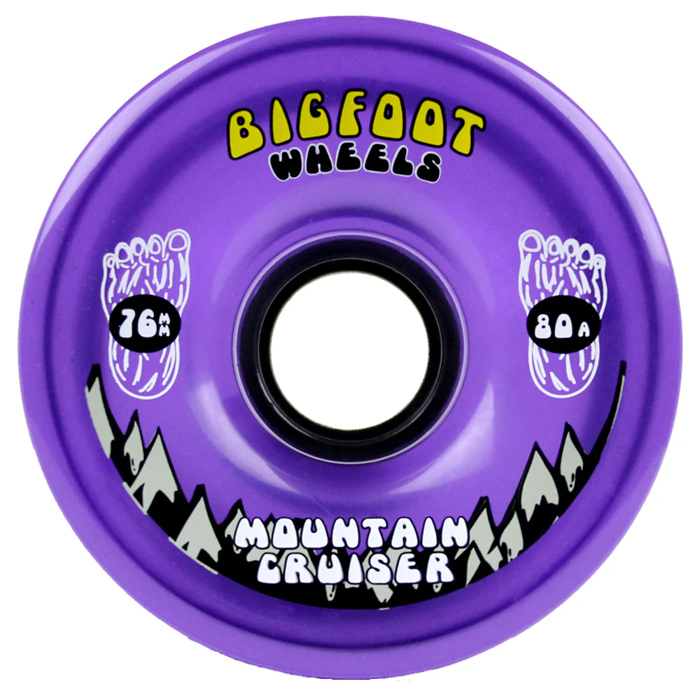 Bigfoot Longboard Wheels - 76mm Mountain Cruiser Translucent Purple - Image 2