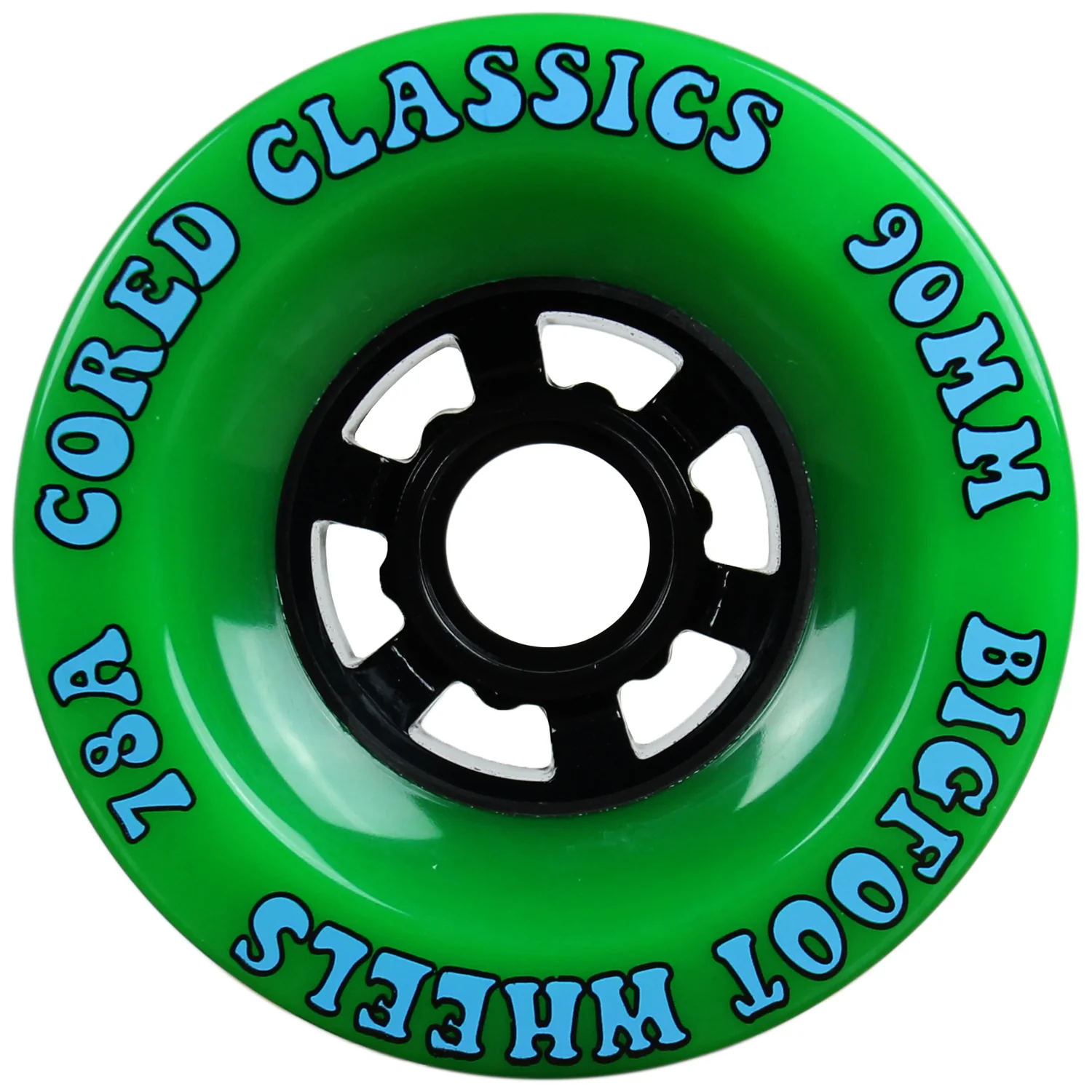 Bigfoot Longboard Wheels - 90mm 78a Cored Classics Green - Image 2