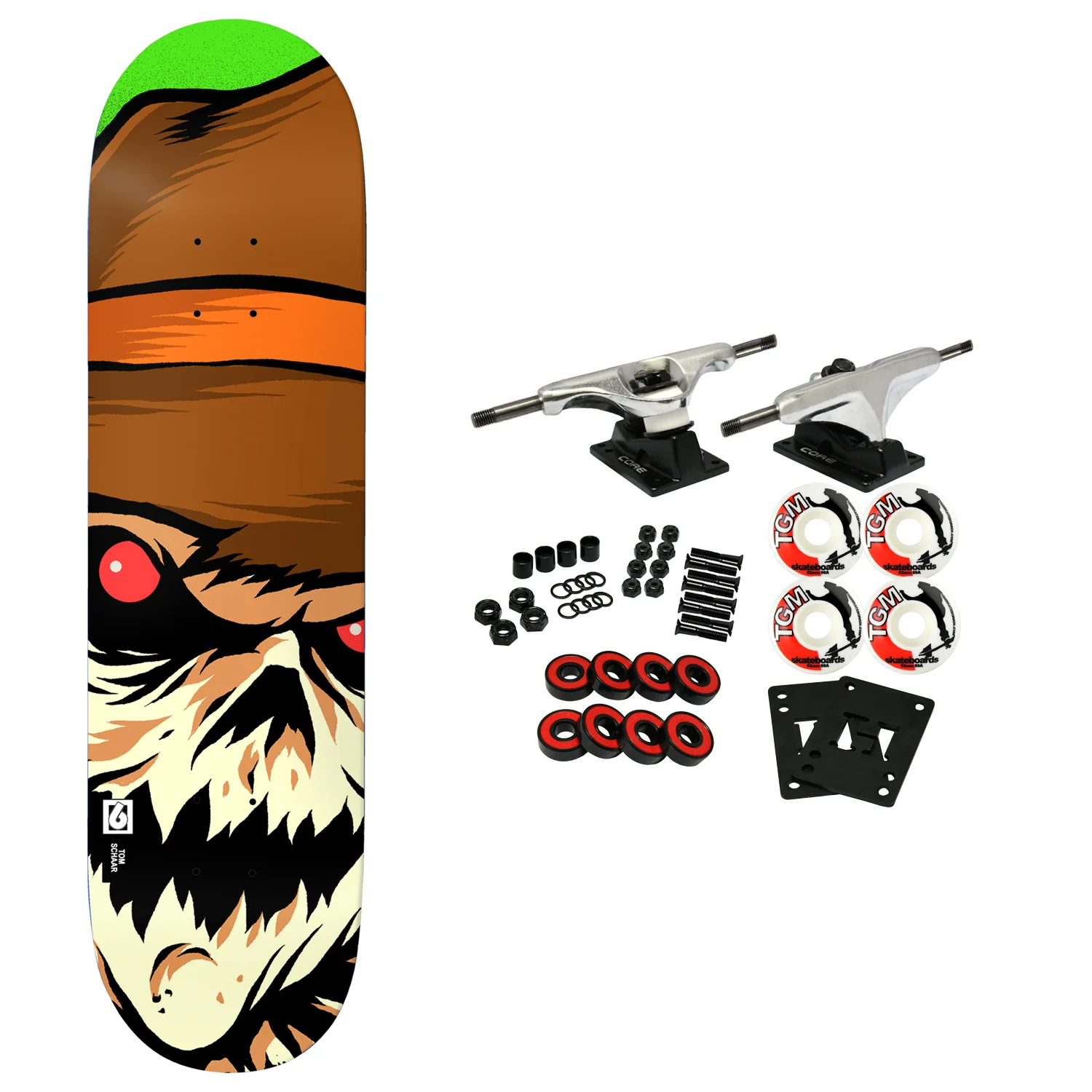 Birdhouse Skateboard Complete Tom Schaar Scarecrow Brown 9.0" x 32"