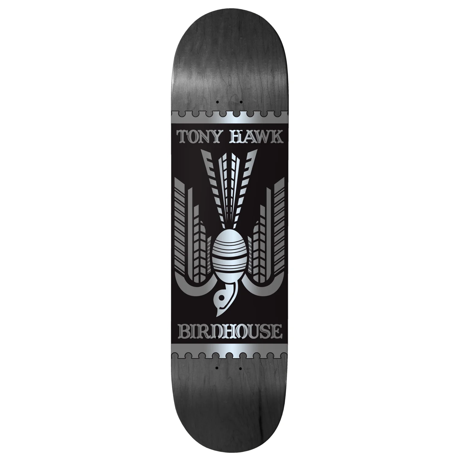 Birdhouse Skateboard Deck Tony Hawk Stomp Black 8.0" x 31.75"