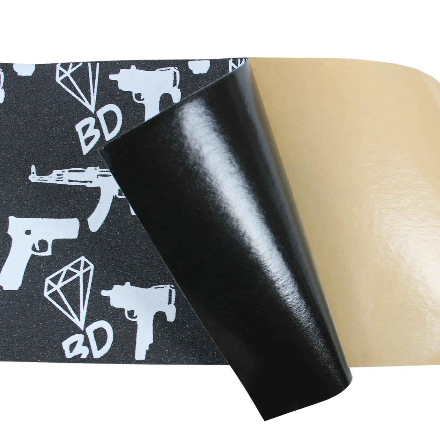 Black Diamond Scooter Griptape Guns and Diamonds 4.5" x 16" - Image 4