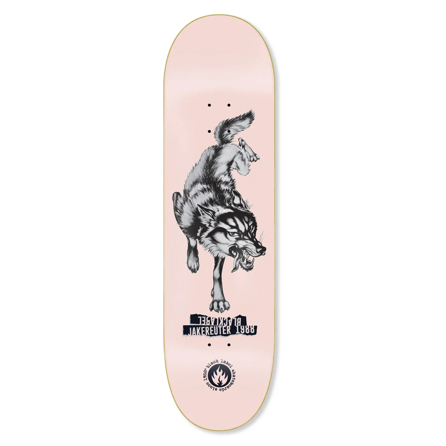 Black Label Skateboard Deck Jake Reuter Lone Wolf Assorted 8.75" x 32.25"