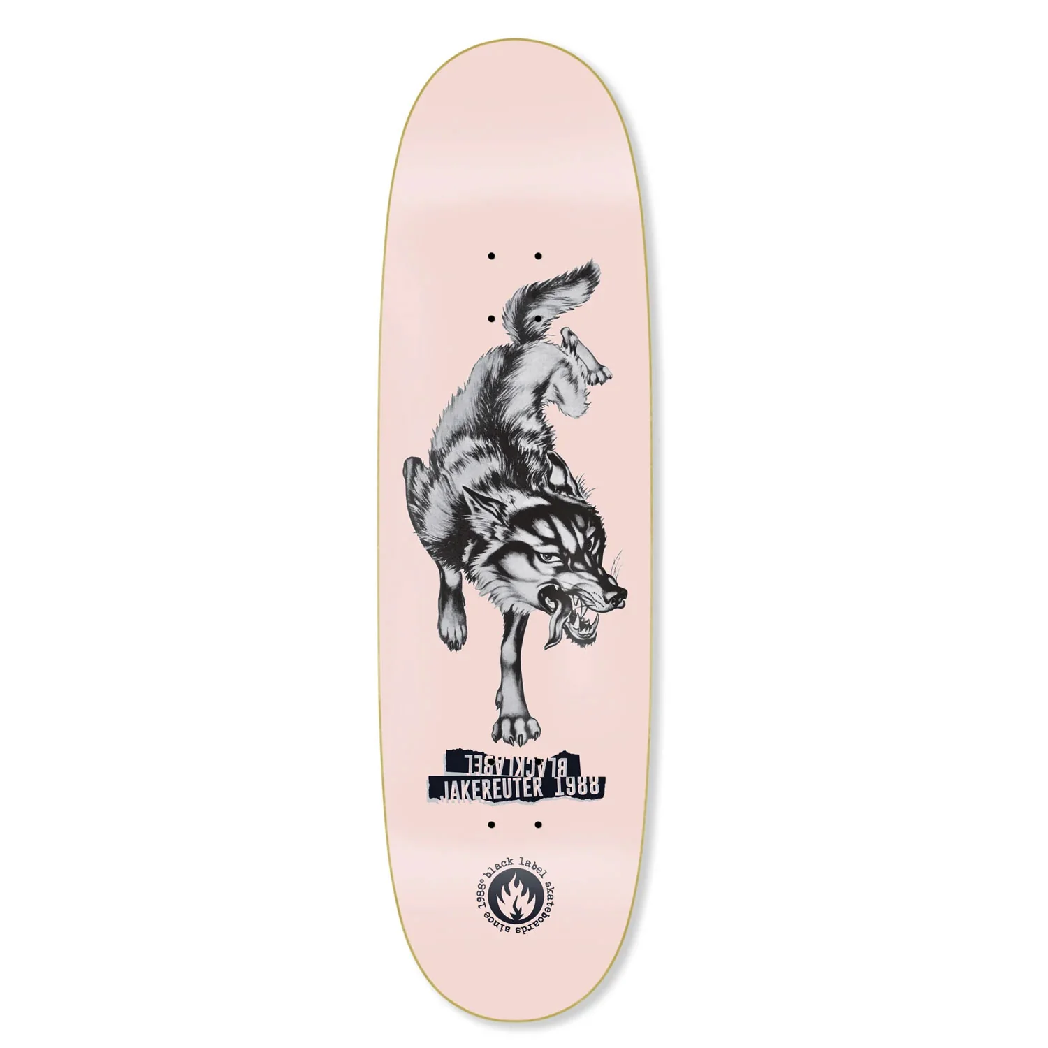 Black Label Skateboard Deck Jake Reuter Lone Wolf Egg 9.0" x 32.2"