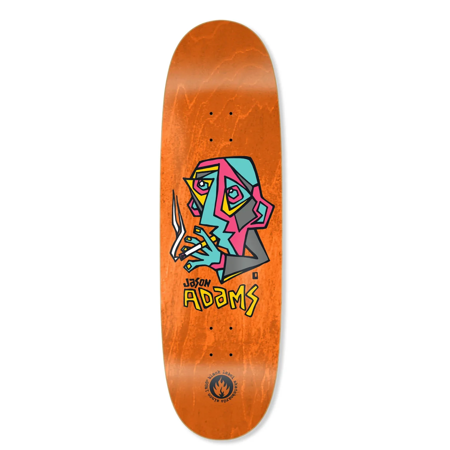 Black Label Skateboard Deck Jason Adams Smoking Section Egg Assorted 9.5" x 32.5"