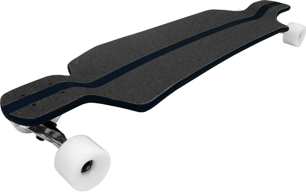 Black Pinstripe Freestyle Drop Concave Longboard Freeride Cruiser Downhill Slide