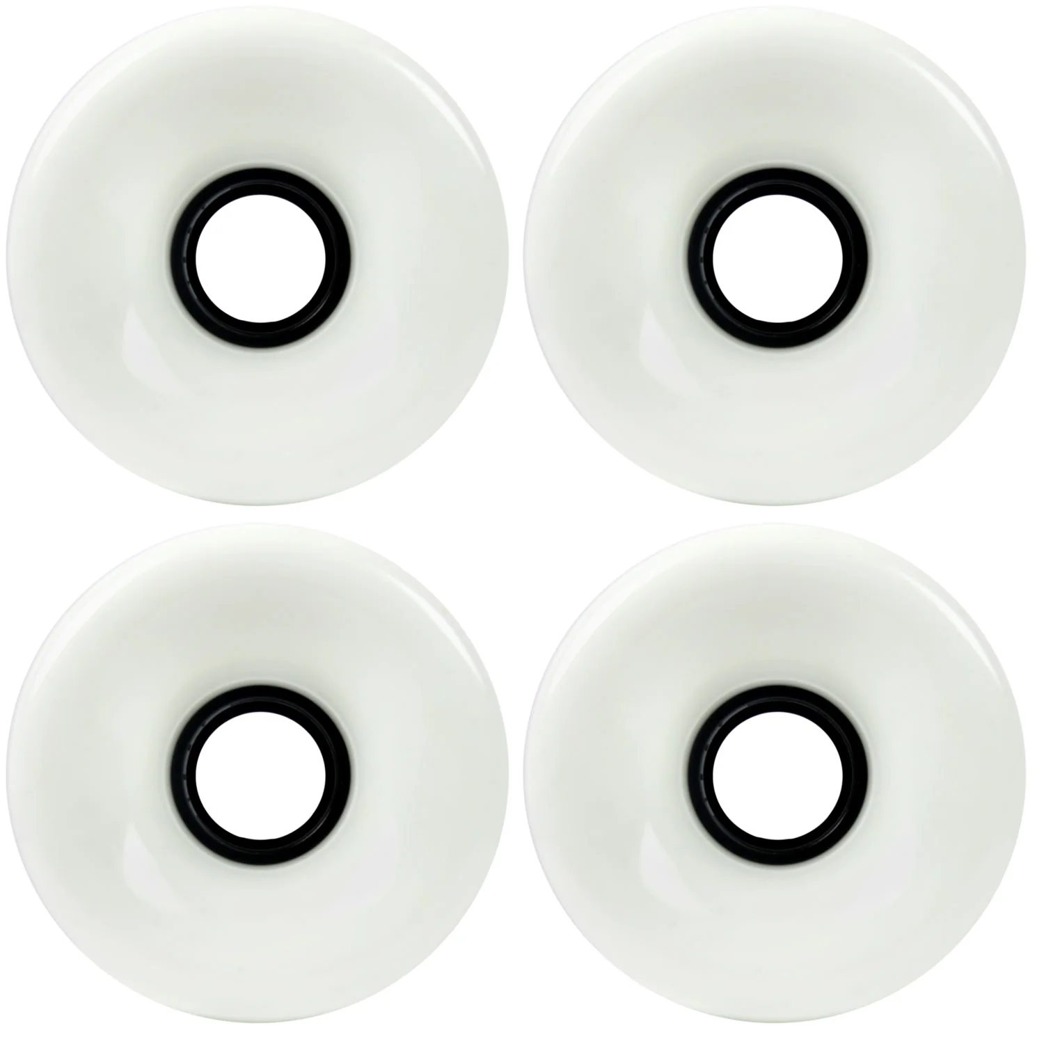 Blank Longboard Wheels 4 pack - 70mm Solid White