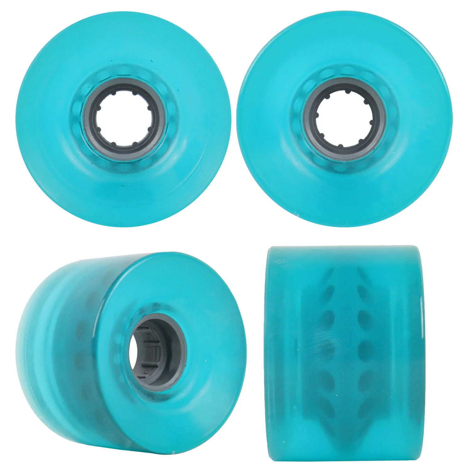 Blank Longboard Wheels 65mm x 45mm Aqua USA Offset 78A