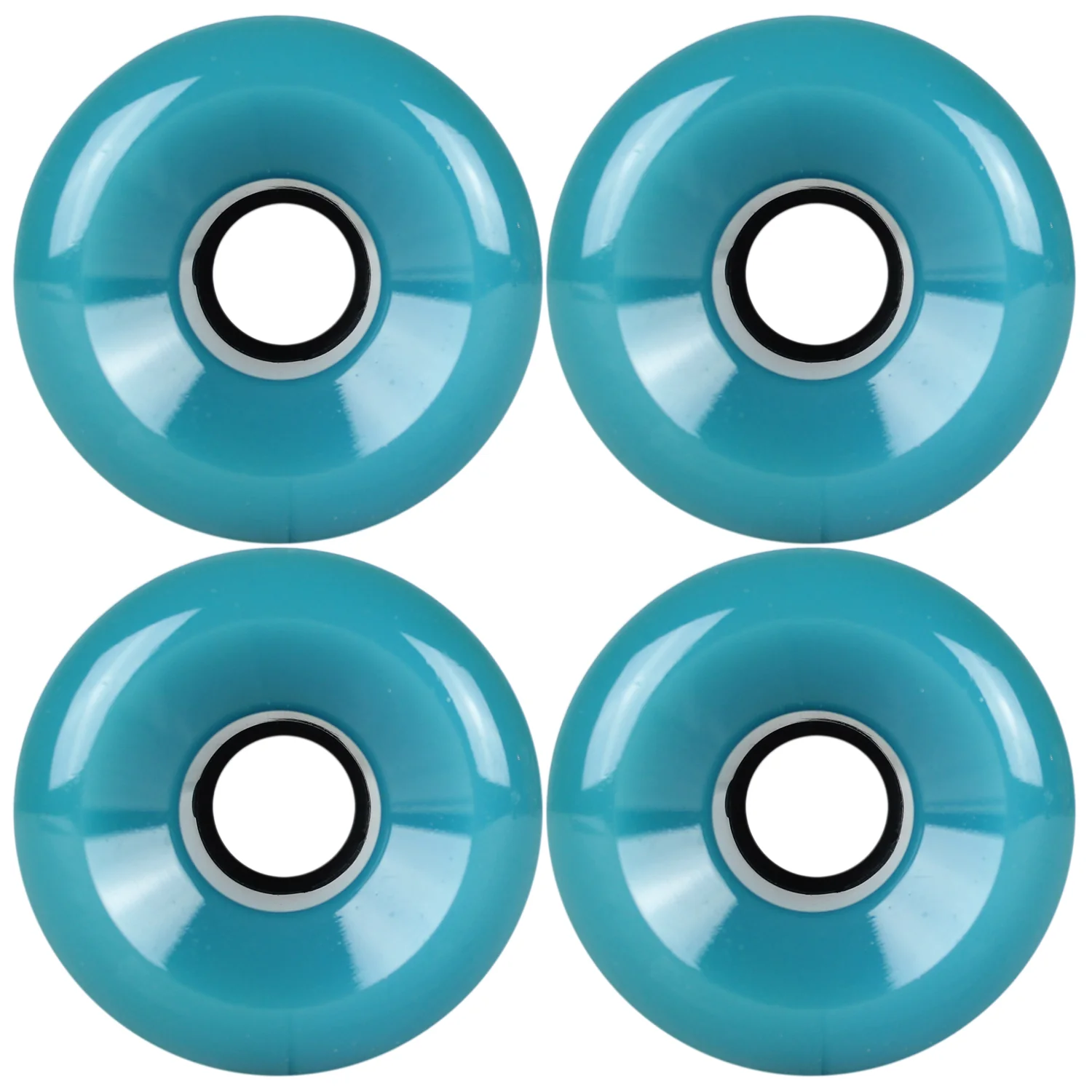 Blank Skateboard Longboard Wheels 78A USA Made Blue 64mm x 52mm