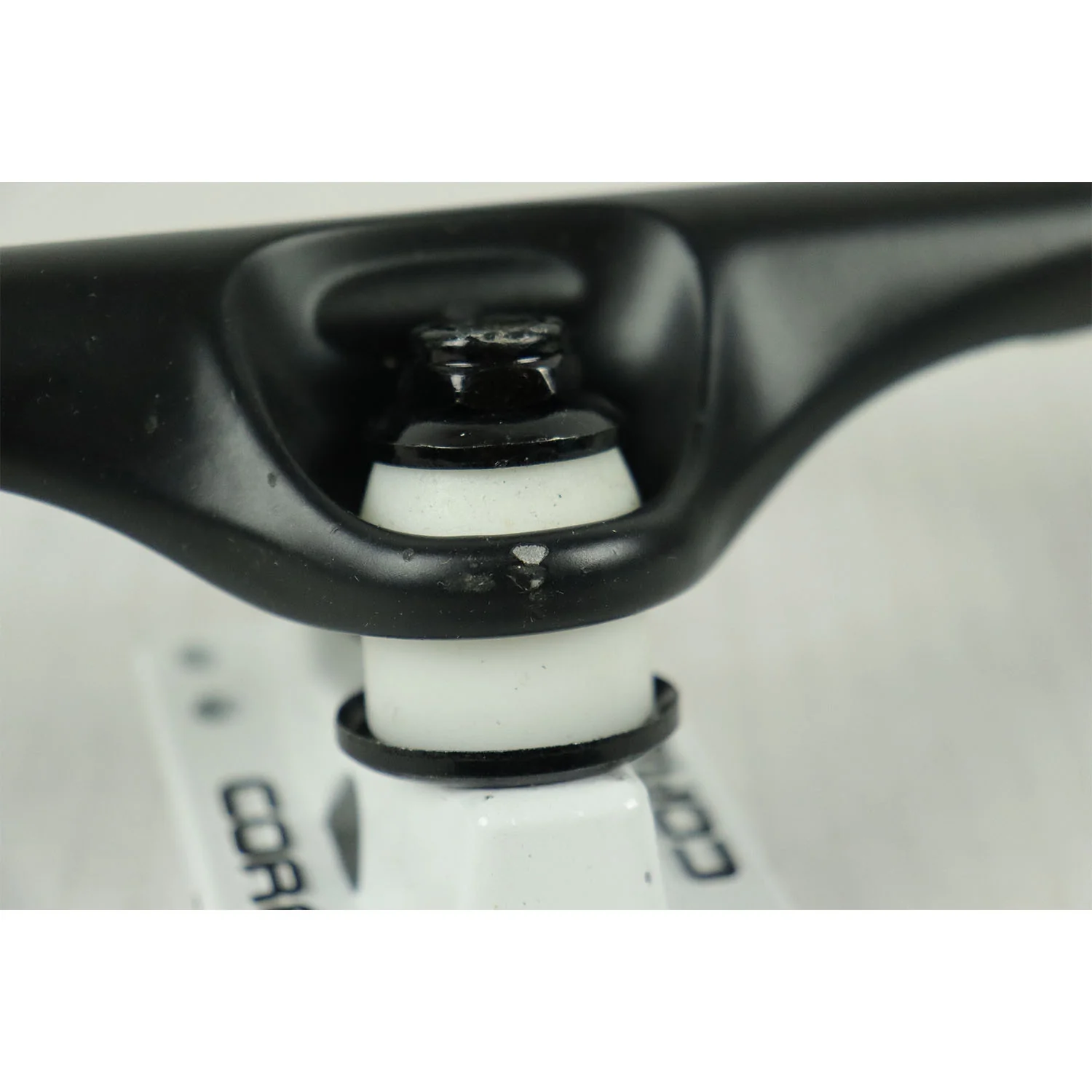 Blem Core Skateboard Trucks 6.0 (8.63") Black / White Base - Image 2
