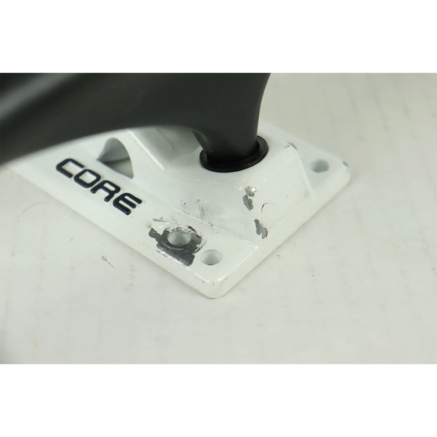 Blem Core Skateboard Trucks 6.0 (8.63") Black / White Base - Image 3