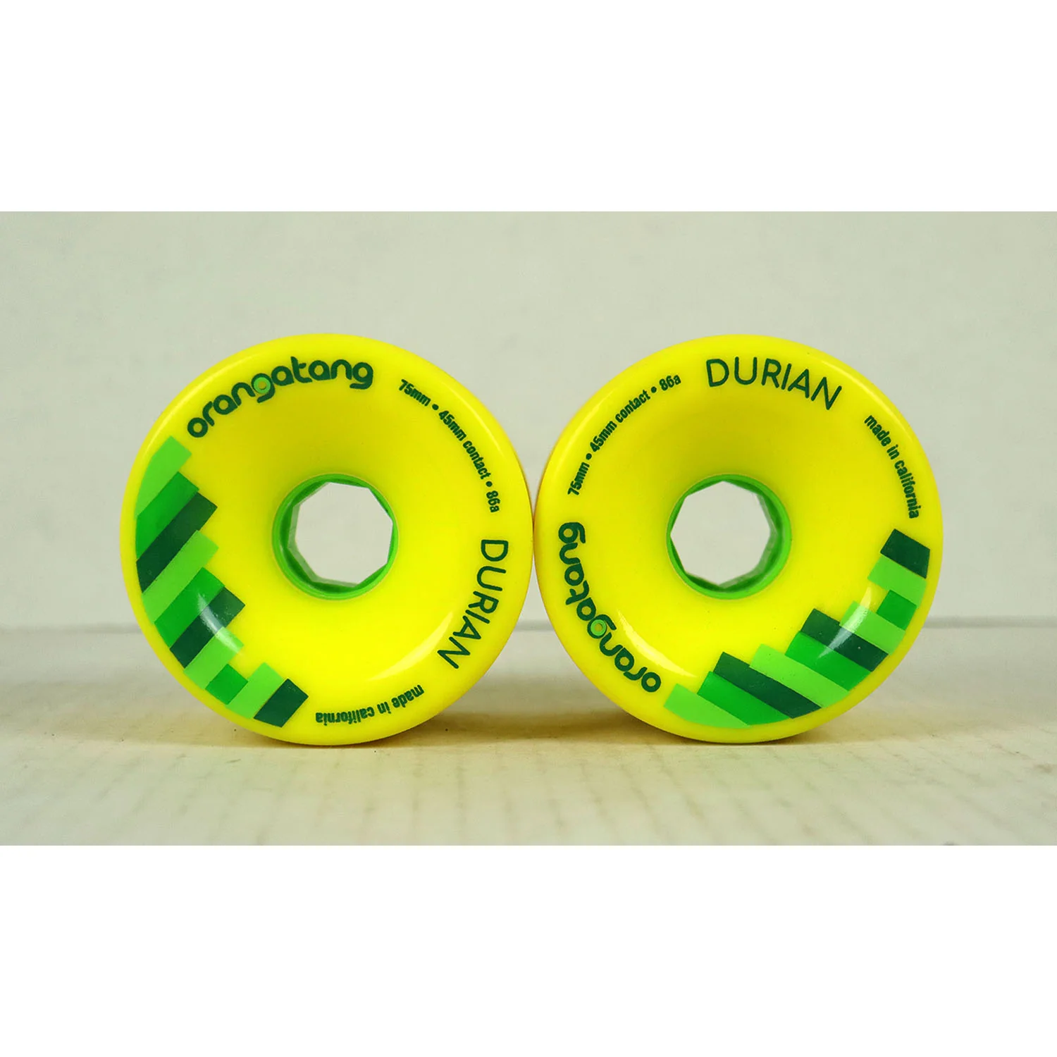 Blem Orangatang Longboard Wheels Durian Yellow 75mm 86A - Set of 2