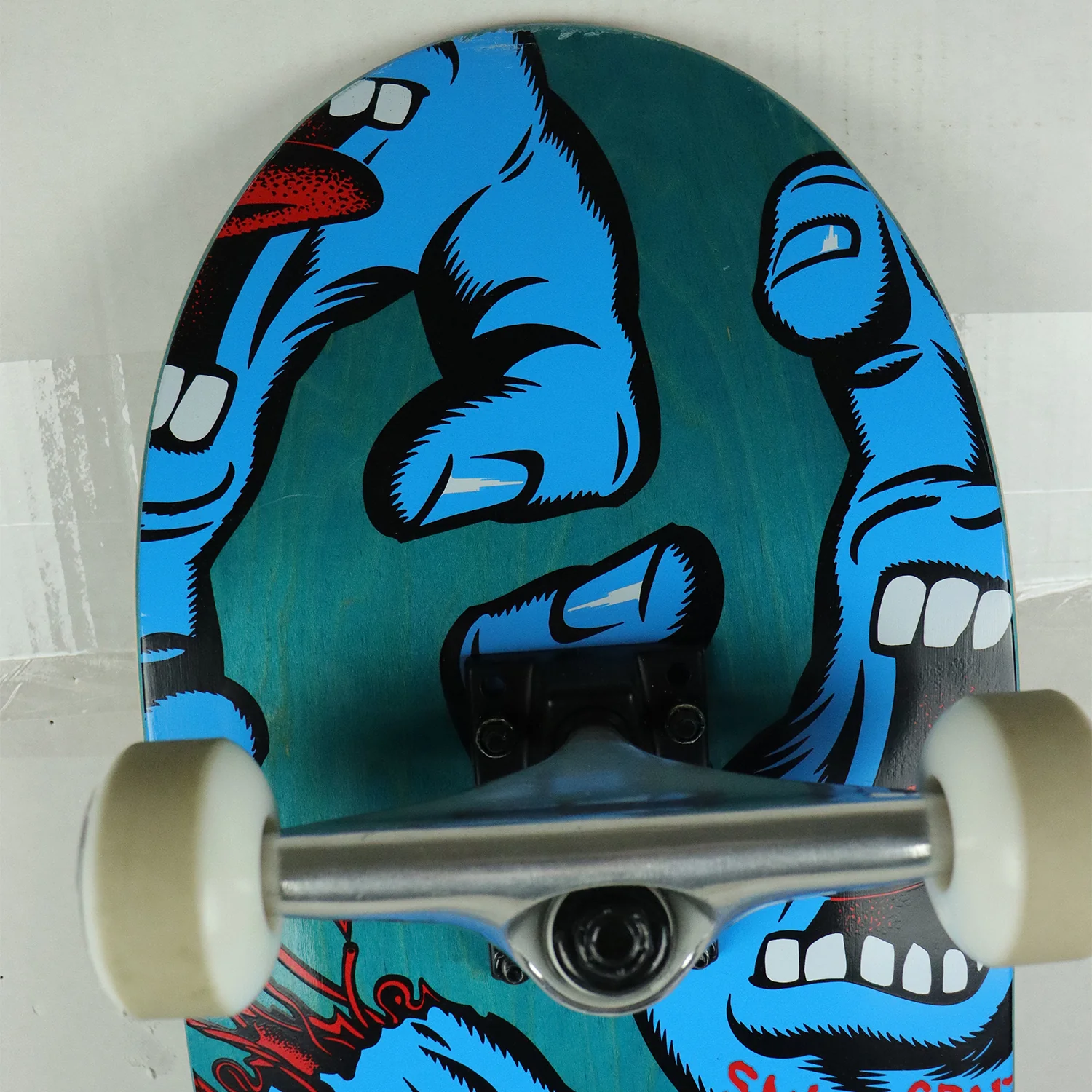 Blem Santa Cruz Skateboard Complete Hands Blue 8.25" - Image 4