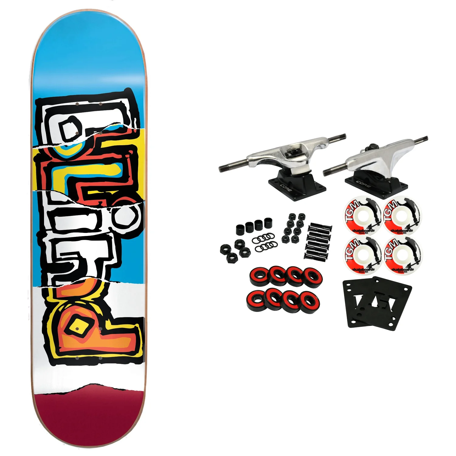Blind Skateboard Complete OG Ripped Blue/Red 8.0" x 31.6"