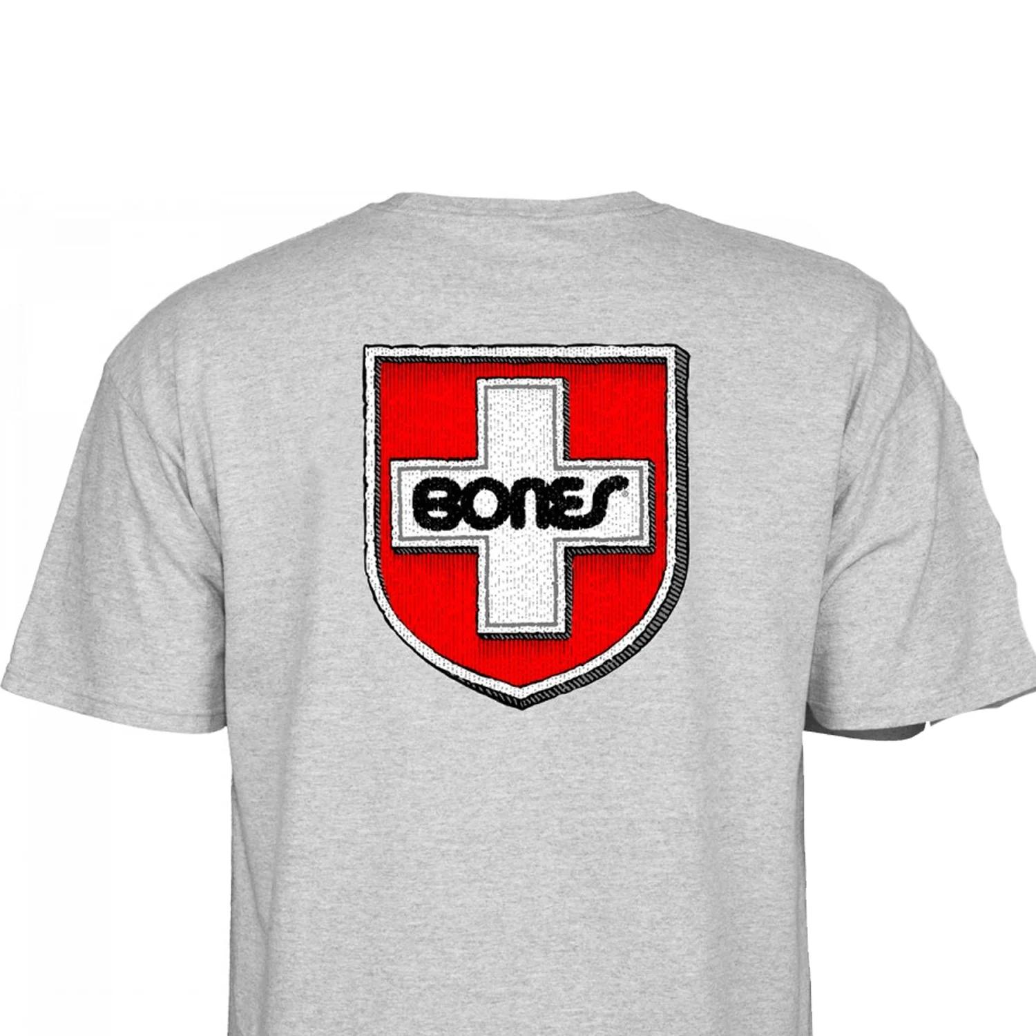 Bones Bearings Shirt Swiss Shield Pocket Heather Gray - Image 2