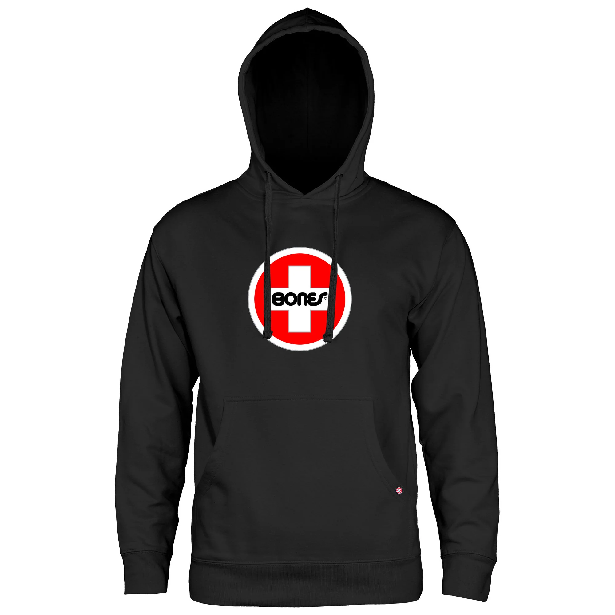 Bones Bearings Skateboard Hoody Swiss Circle Pullover Black - Image 2