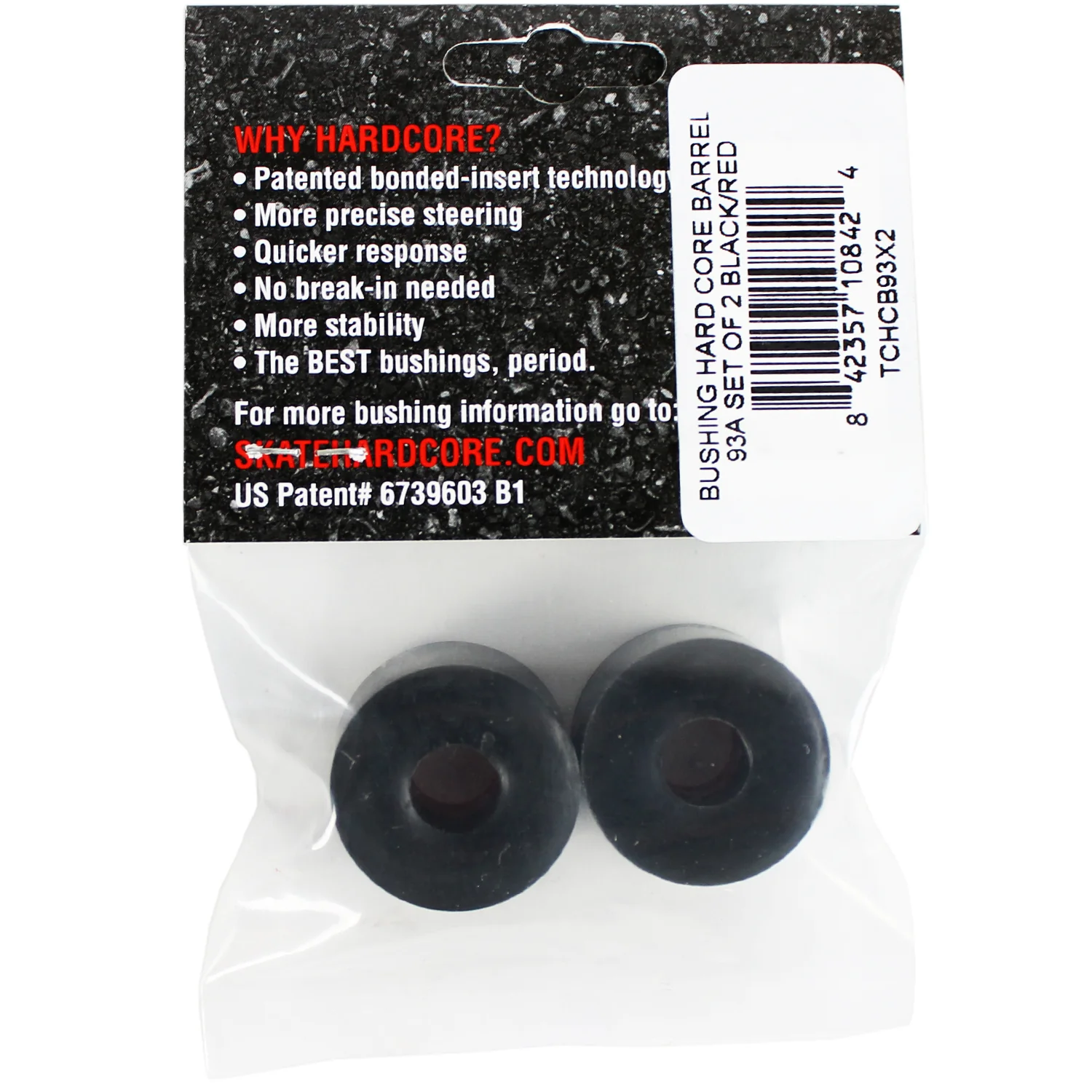 Bones Bushings Hardcore Barrel 93A 2pcs (1 Truck) - Image 2