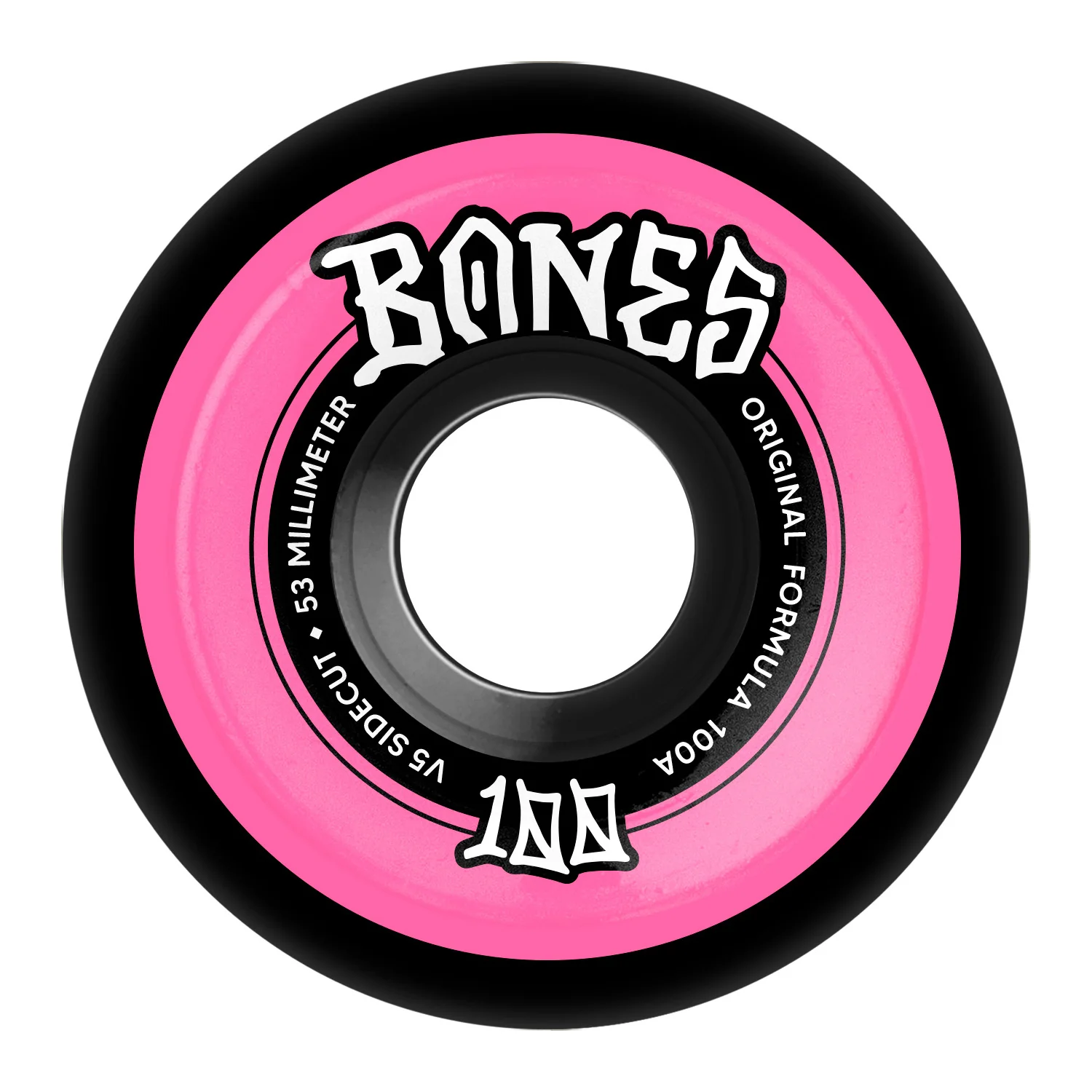 Bones Skateboard Wheels 53mm Original V5 Sidecut 100A Black - Image 2