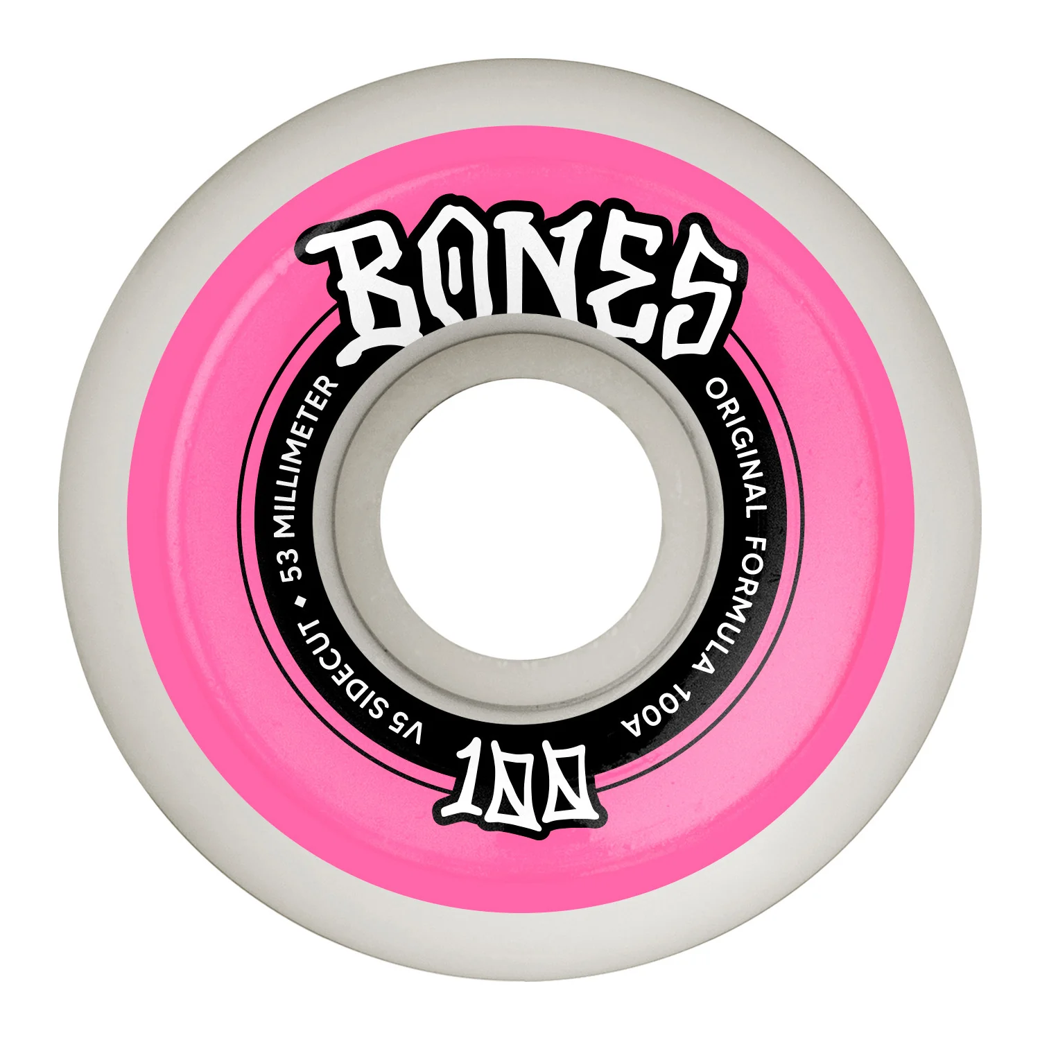 Bones Skateboard Wheels 53mm Original V5 Sidecut 100A White - Image 2